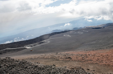 Long Winding Road on Top of Mount Etna