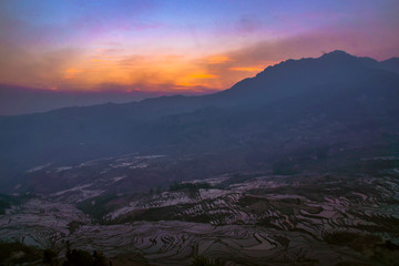 Yuanyang Honghe Hani Reisterrassen Rice Terraces Rice paddies Yunnan China