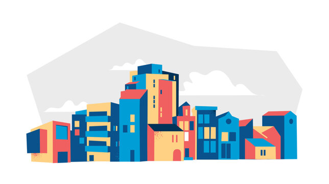 Vector illustration of city buildings 