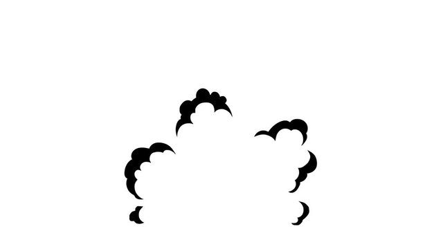 Cartoon bomb explosion. Hand drawn Bomb animation