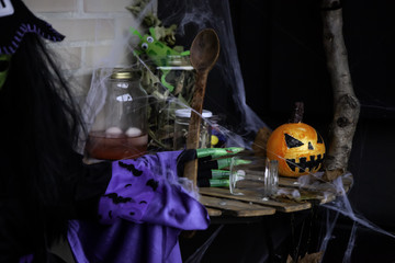Fototapeta na wymiar Halloween scary pumpkin