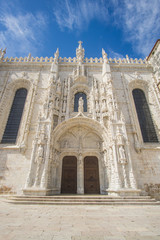 Fototapeta na wymiar Jeronimos Monastery building in Belem area in Lisbon , Portugal 