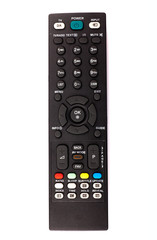 unnamed tv remote control on white background