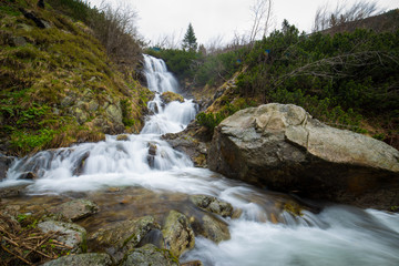 Waterfall in Low Tatras, Slovakia, Vajskovsky Vodopad Nizke Tatry
