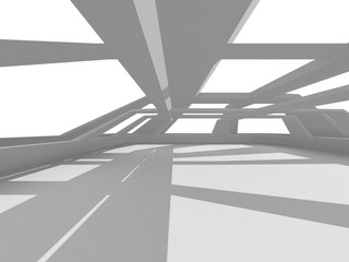 Futuristic White Architecture Design Background