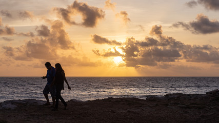 Sunrise in the Caribbean Sea, Isla Mujeres Mexico