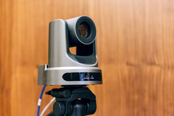 Remotely controlled camera live broadcasting conference