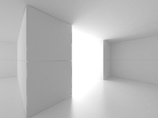Futuristic White Architecture Design Background