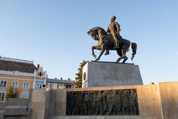 Statue of King Mihai Viteazul in Cluj-Napoca Romania