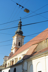Fototapeta na wymiar The Franciscan Monastery and Church in Cluj Napoca, Romania,