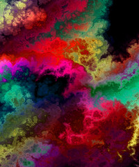 Obraz na płótnie Canvas An infrared colourful fractal cloud