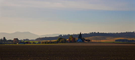 Farm scene in the valley
