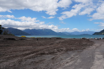 Lake and montains