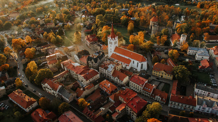 aerial view of the city