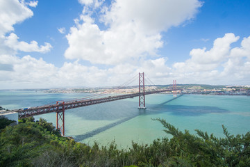 Stunning pictures of the Ponte 25 de Abril bridge - Over 2km-long, this striking Golden Gate-style bridge links Lisbon with Almada in Portugal. 