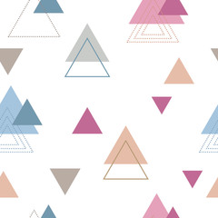 Absctract nordic triangle geometric patten design for decoration interior, print posters, card, wrapping in modern scandinavian style in vector.