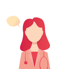 Modern vector illustration of Online female medical support. Concept of woman hygiene. Medical Service Online for Patients