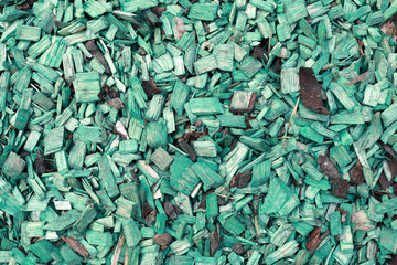 Green wooden shavings