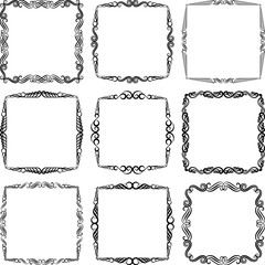set of decorative frames, vintage ornaments