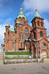 Fototapeta na wymiar Uspenski-Kathedrale in Helsinki. Finnland