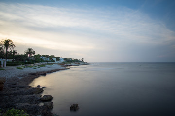Sunset Denia coast Alicante province Spain