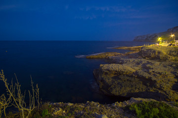 Sunset Denia coast Alicante province Spain