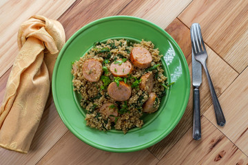 Chicken Sausage Quinoa Spinach