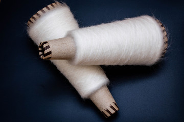 Fototapeta na wymiar natural wool bobbin yarn