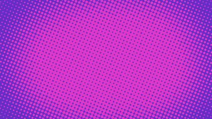 Obraz premium Bright magenta and violet pop art background in retro comic style with halftone dotted design, vector illustration eps10