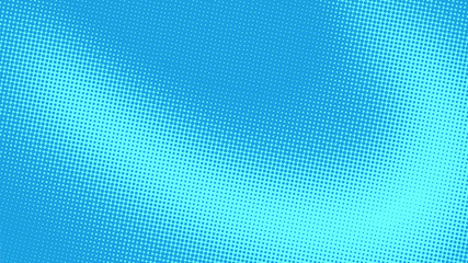 Bright blue pop art background in retro comic style with halftone dotted design, vector illustration eps10