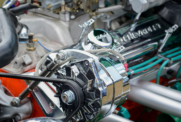 Closeup of classic car