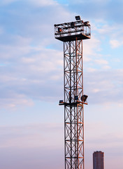 Illumination railway tower transport background