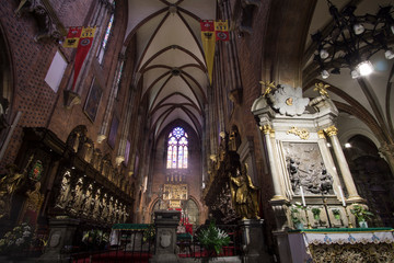 Obraz premium Interior of St. John the Baptist Cathedral in Wroclaw, Poland