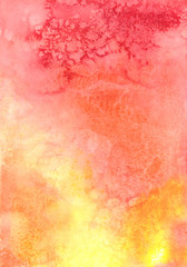 Fototapeta premium Watercolor yellow and red grunge abstract background