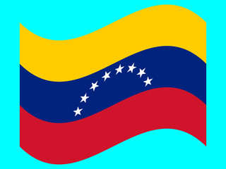 Waving flag of Venezuela, Vector illustration eps 10