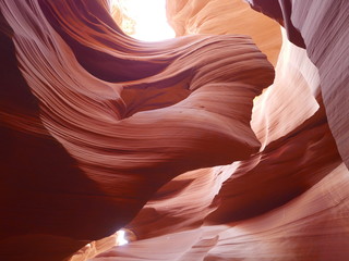 picture of sandstone at the lower, upper antelope canyon, navajo land in arizona