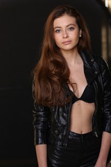 Beautiful young female brunette model