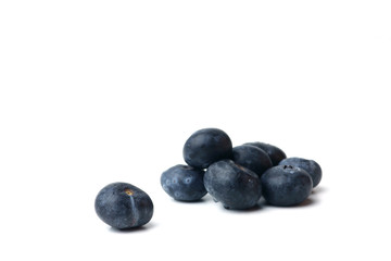 a group of blueberry on white background