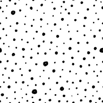 Grunge Polka Dots Print.