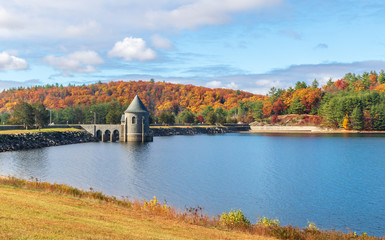 Saville Dam on a sunny fall day