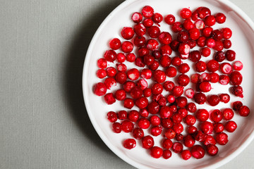 freeze-dried cowberries top view