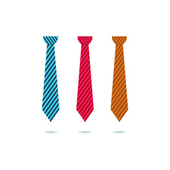 Set of Necktie vector design illustration isolated on white background