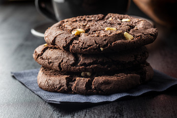 Sweet chocolate cookies.