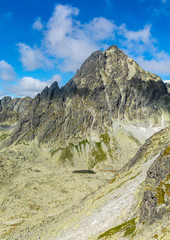View of the outstanding peak in the High Tatras in summer scenery - Wysoka (Vysoka).