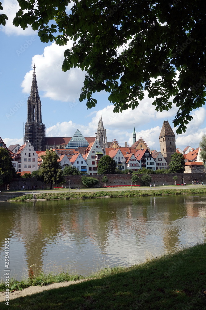 Canvas Prints donau in ulm mit münster und metzgerturm