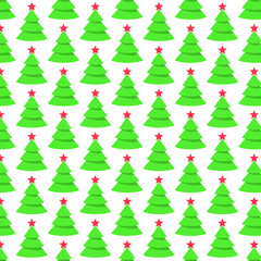 Christmas tree with star decoration pattern