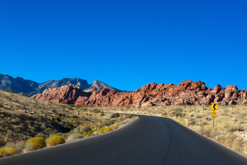 Scenic Loop Drive in Red Rock Canyon National Conservation Area in Nevada