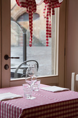 Trattoria interior in Orvieto Italy
