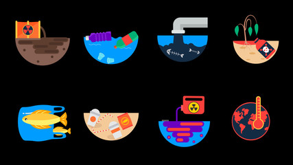 Pollution Icons 01