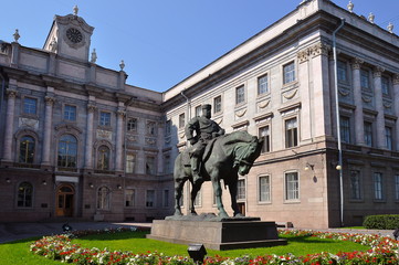 Monument to Alexander III in front of the Marble Palace, Saint Petersburg, Russia